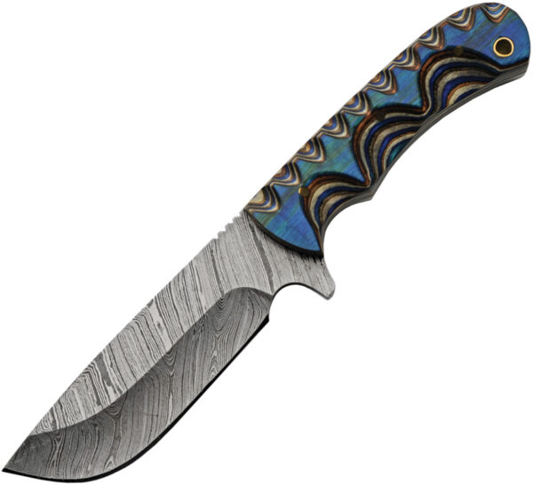 Damascus Blue River Hunter (4.75")