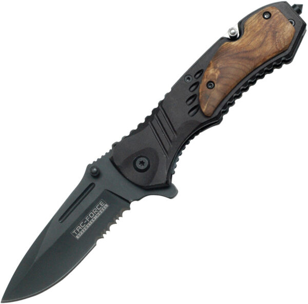 Tac Force Rescue Linerlock A/O Wood (3.25") Tac Force Rescue Linerlock A/O Wood (3.25")