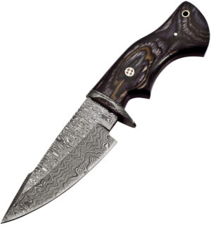 FH Knives Fixed Blade Damascus Gray (5″)