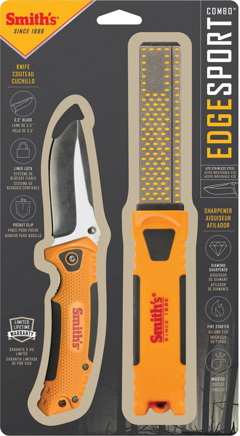 Smith's Sharpeners Edgesport Firestarter Combo (3.25") Smith's Sharpeners Edgesport Firestarter Combo (3.25")
