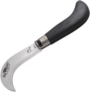 Old Bear Pruning Knife Black Wood (3.75″)