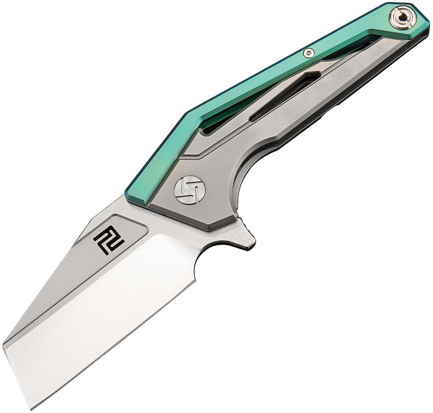 Artisan Ravine Framelock Knife Green/Gray M390 (3")