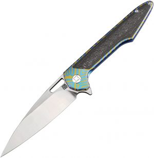 Artisan Archaeo Framelock Knife Blue/Gold (3.75″)