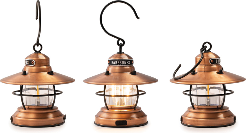 Barebones Living Edison Mini Lantern Copper 3pk