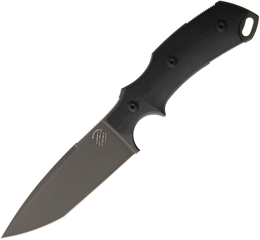 Bastinelli Creations RED V2 Fixed Blade Black PVD (4")