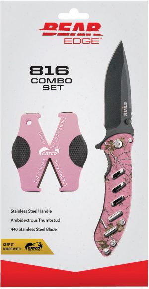 Bear Edge 816 Combo Set Pink Camo (3″)