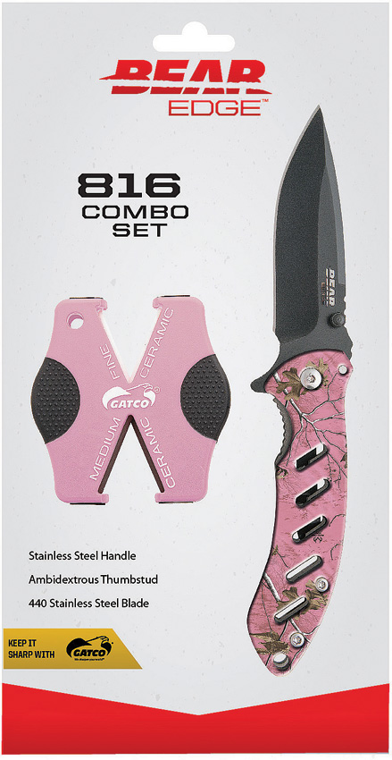 Bear Edge 816 Combo Set Pink Camo (3")