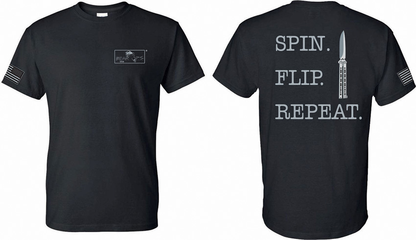 Bear & Son Spin Flip Repeat T-Shirt XL
