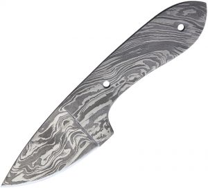 Knifemaking Drop Point Damascus Blade (2.25″)