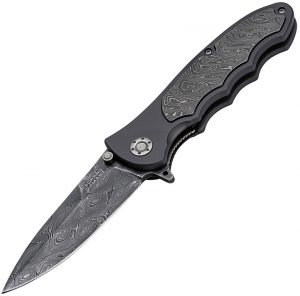 Boker Leopard Knife Black Damascus (3.88″)