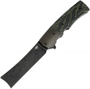 Bestech Tip Razor Knife Black/Green (3.75″)