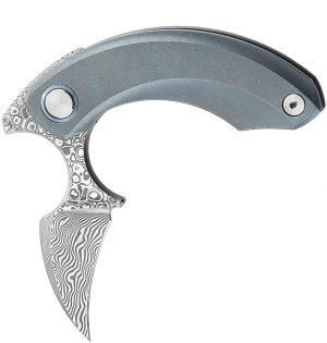 Bestech Strelit Knife Blue Damascus (2.13″)