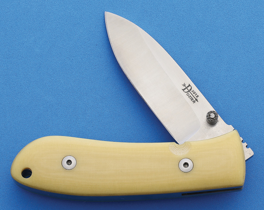 Bob Dozier Custom Folder Knife Crème Micarta