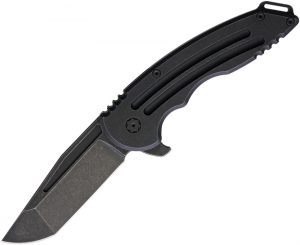 Hoback Knives Husky Framelock Titanium Black (3.75″)