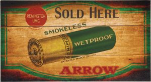 Remington Arrow Sold Here Wood Sign