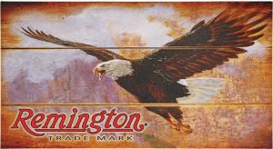 Remington Bald Eagle Wood Sign