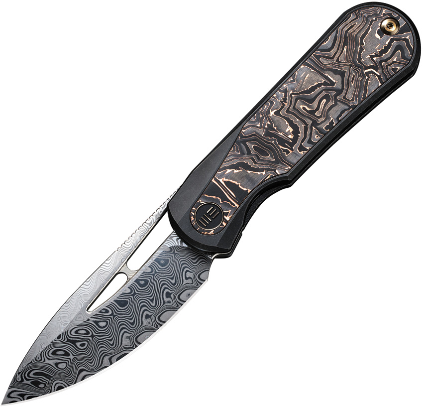 We Knife Baloo , We Knife Baloo Framelock Black Damascus (3.25")