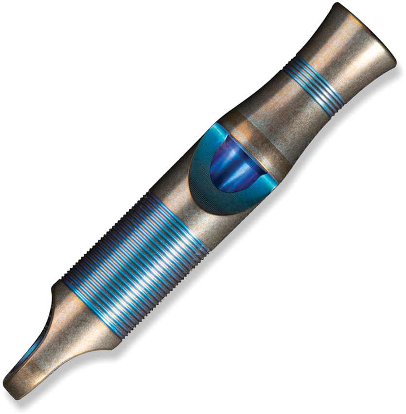 We Knife Co Ltd Titanium Whistle Blue Cord