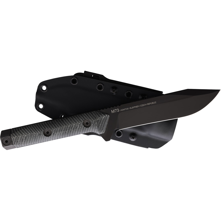 Acta Non Verba Knives M73 Kontos Fixed Blade Black (5.25")