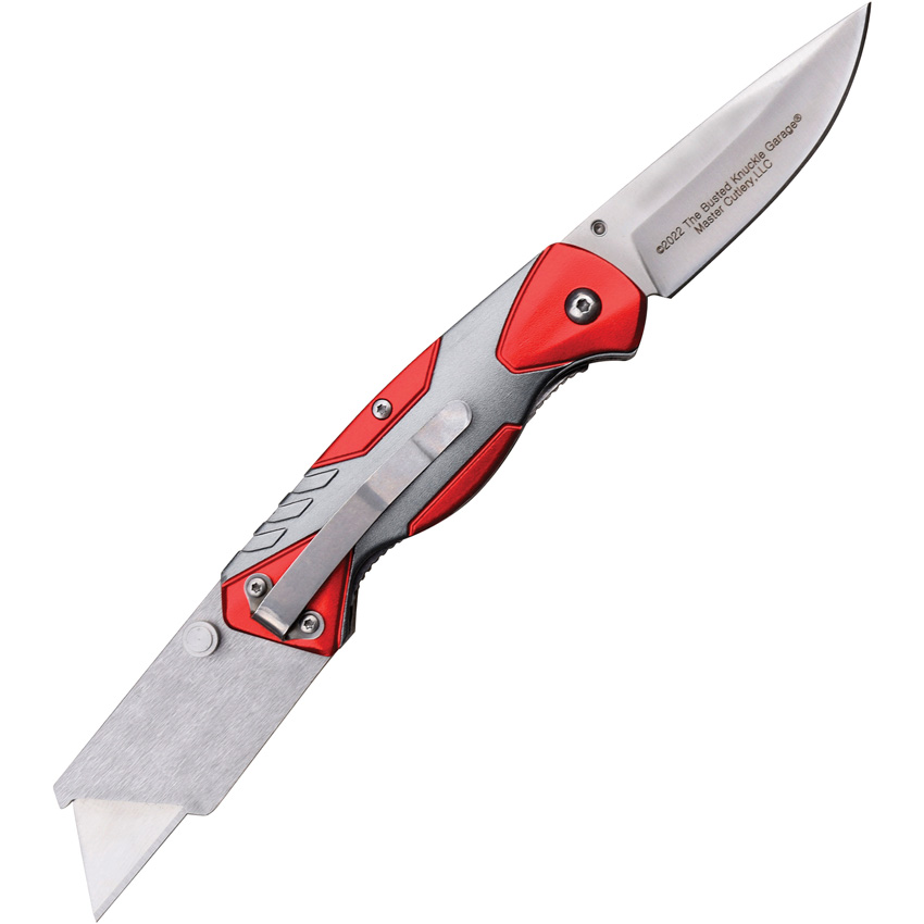 Busted Knuckle Linerlock Red/Gray (2.75")