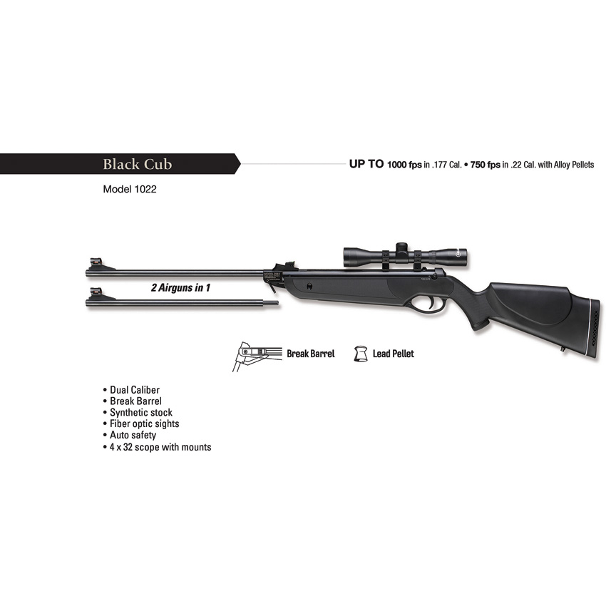Beeman Black Cub .177/.22 Air Rifle Beeman Black Cub .177/.22 Air Rifle