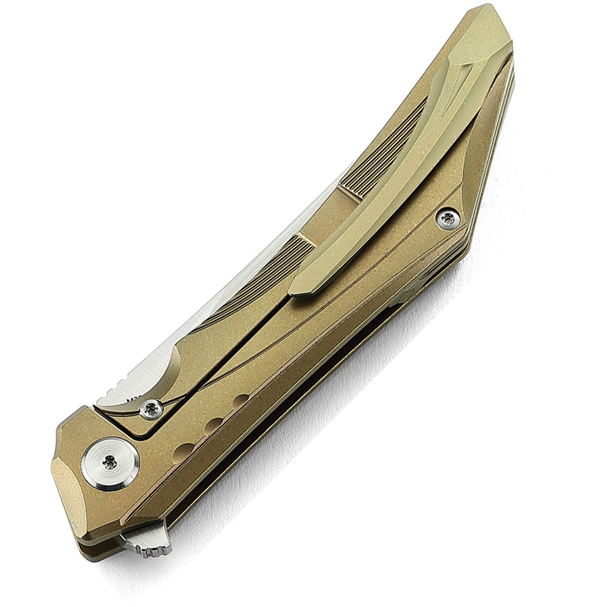 Bestech Kamoza Framelock ,Bestech Kamoza Framelock Knife Gold (3.63")