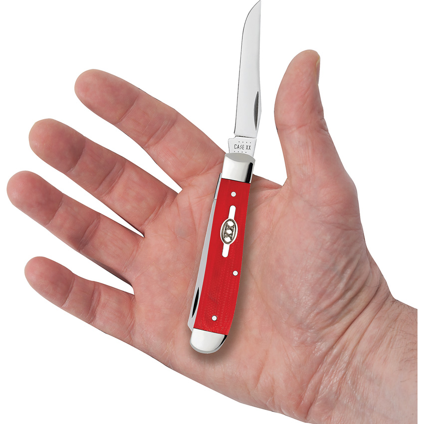 Case Cutlery Mini Trapper Red G10
