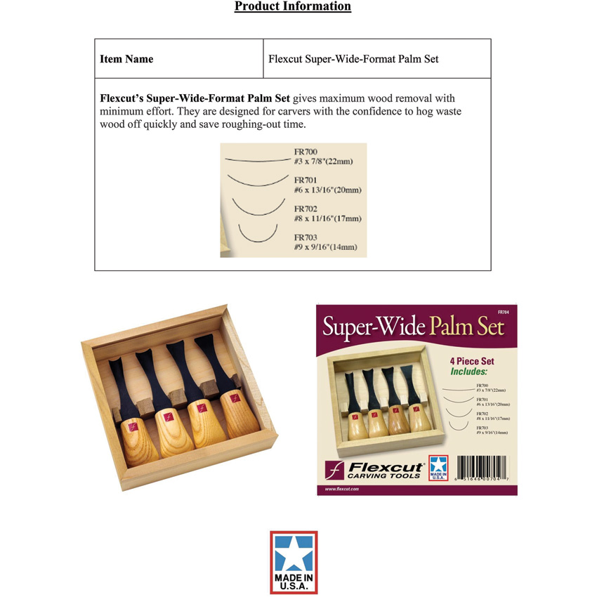 Flexcut Super-Wide-Format Palm Set Flexcut Super-Wide-Format Palm Set