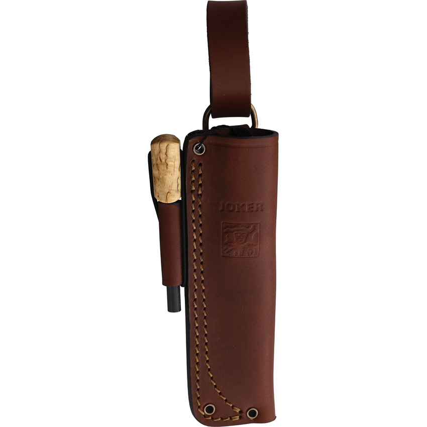 Couteau Joker Bushcraft Corzo CR25, Manche En Bois Togo