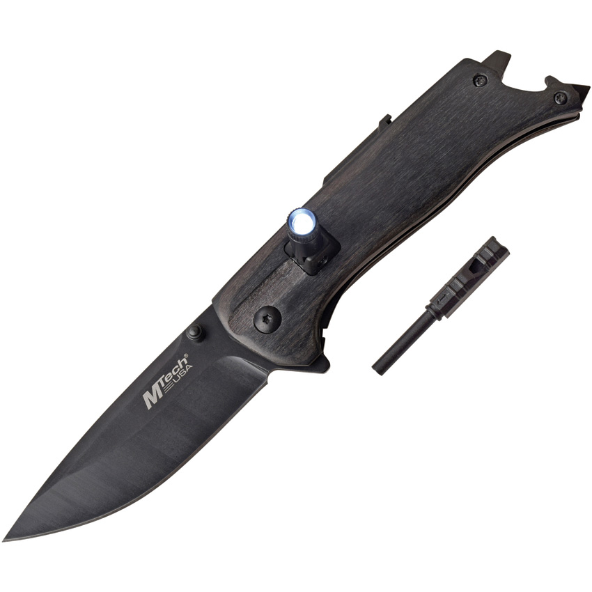 MTech Linerlock Knife Black Pakkawood (3.25") MTech Linerlock Knife Black Pakkawood (3.25")