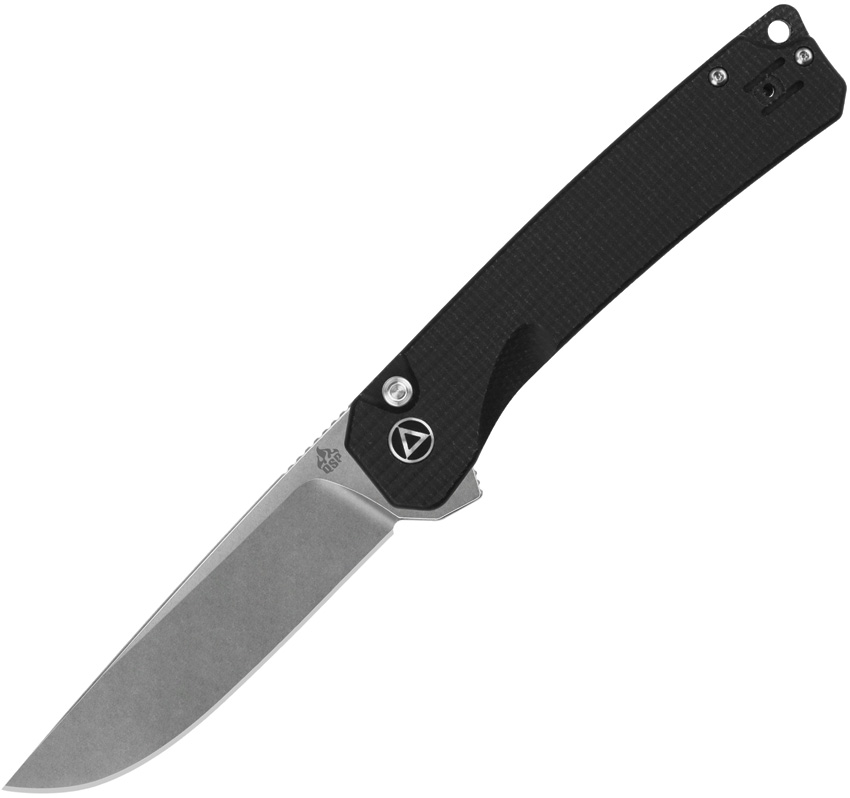 QSP Knife Osprey XL Button Lock Black (3.63")