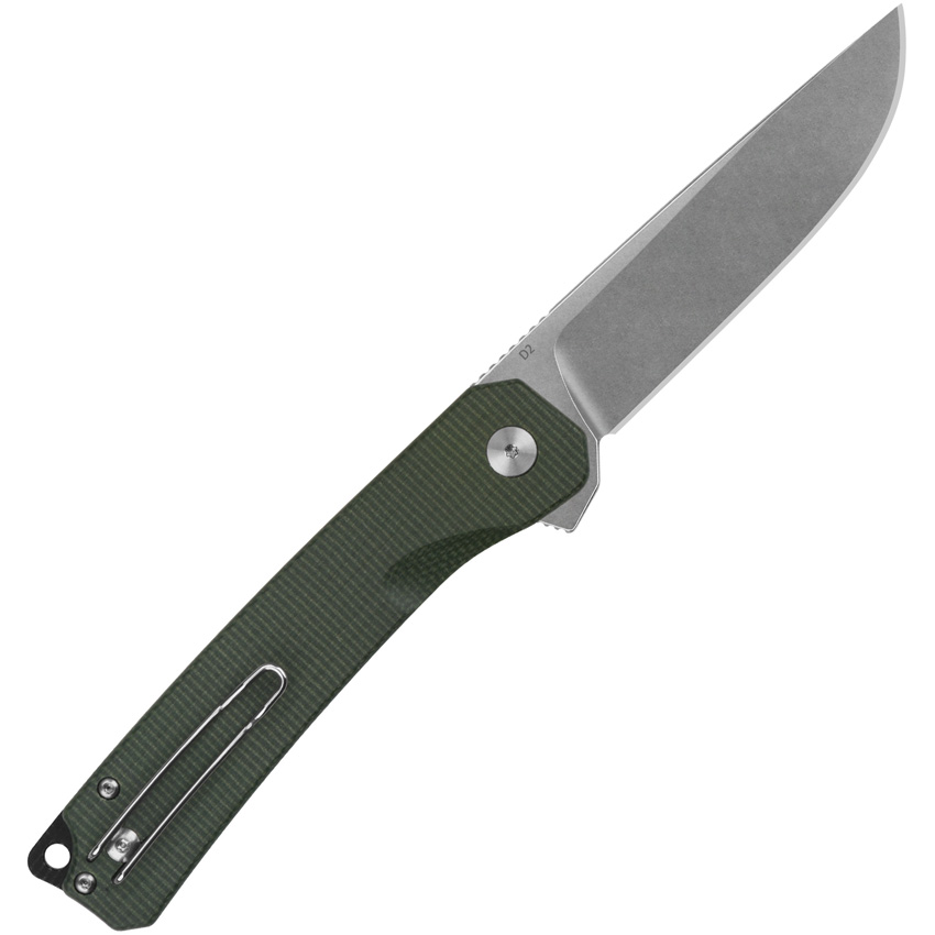 QSP Knife Osprey XL Button Lock Green (3.63")