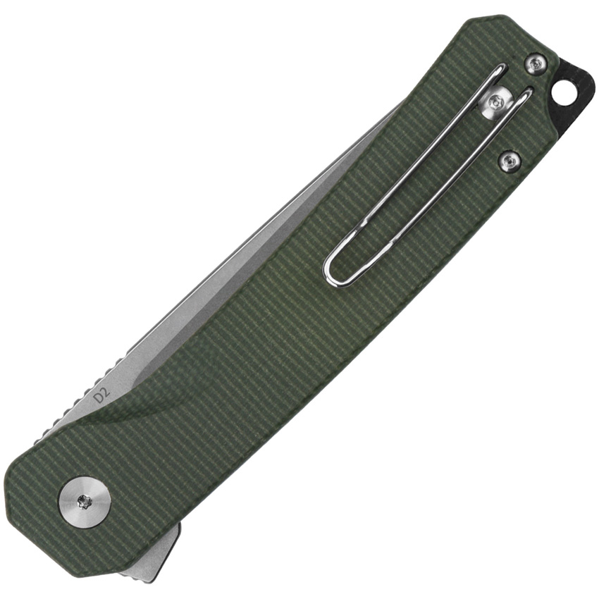 QSP Knife Osprey XL Button Lock Green (3.63")