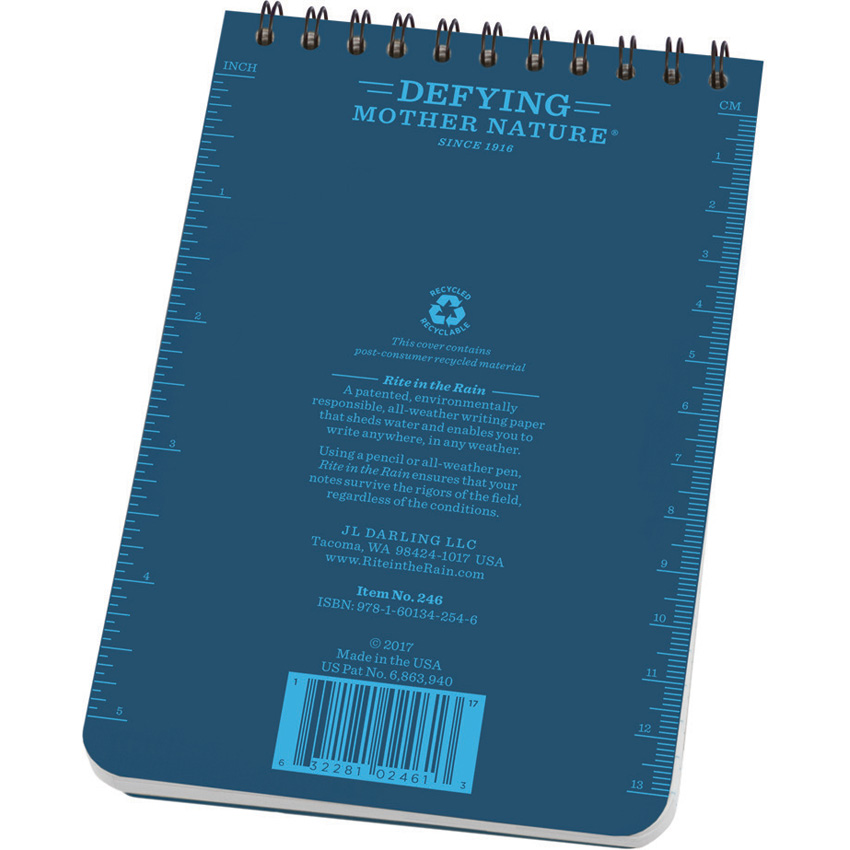 Rite in the Rain Top-Spiral Notebook 4x6 Blue