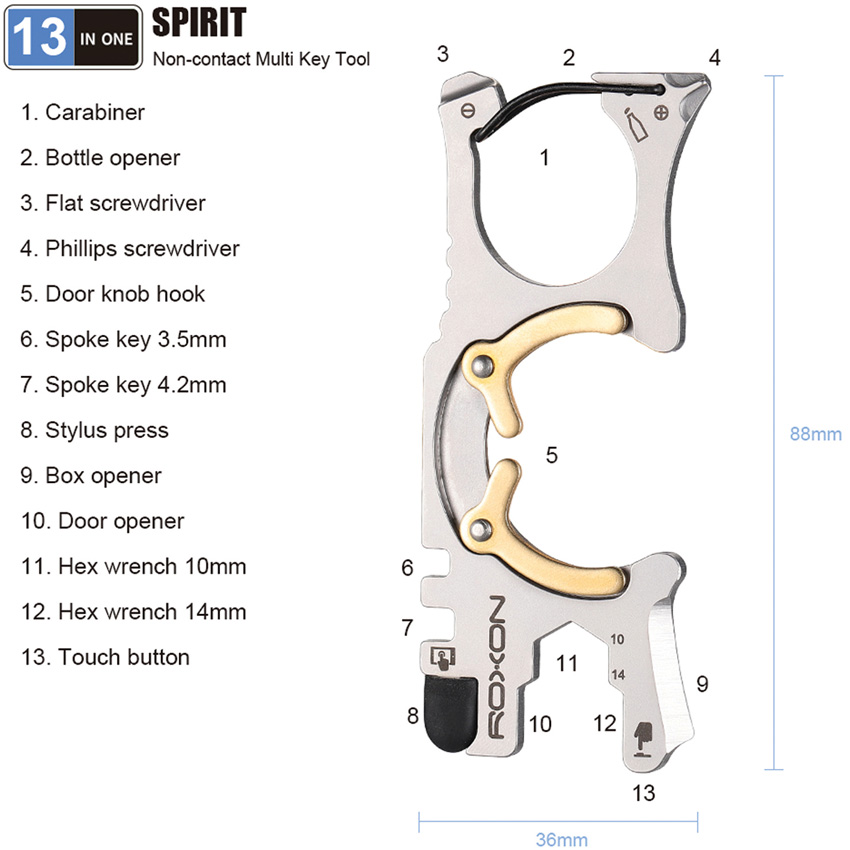 ROXON Spirit 13 in 1 Carabiner ROXON Spirit 13 in 1 Carabiner
