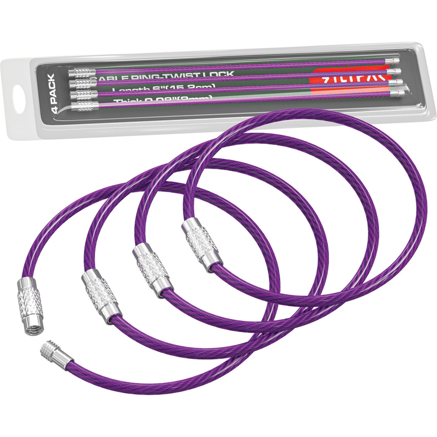 SILIPAC Twist Lock Cable Ring Purple