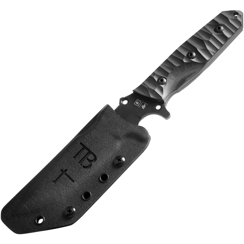TB Outdoor Survival Fixed Blade Black (4.5")