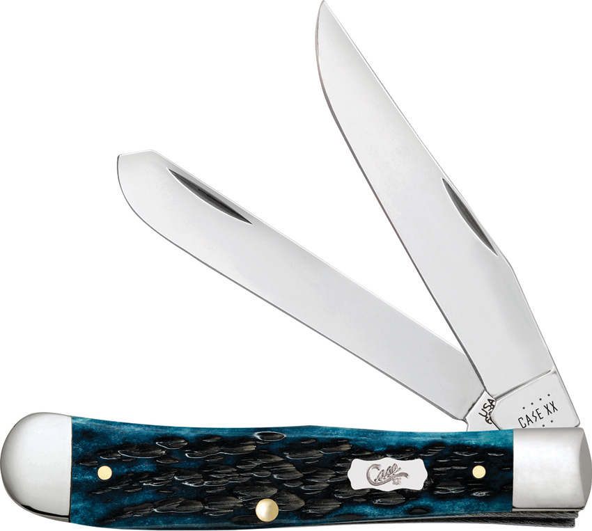Case Cutlery Trapper Med Blue Peach Seed