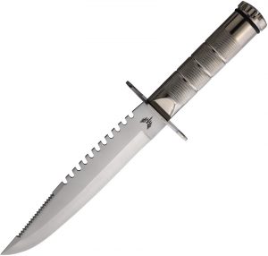 Combat Ready Large Survival Knife Silver (7.5″)