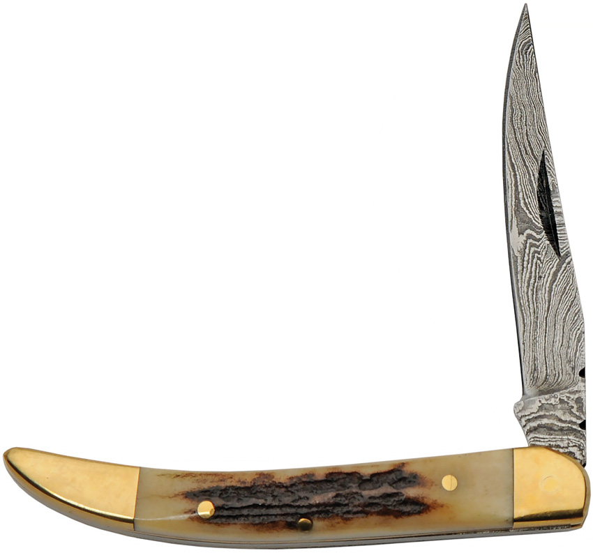 Damascus Toothpick Stag
