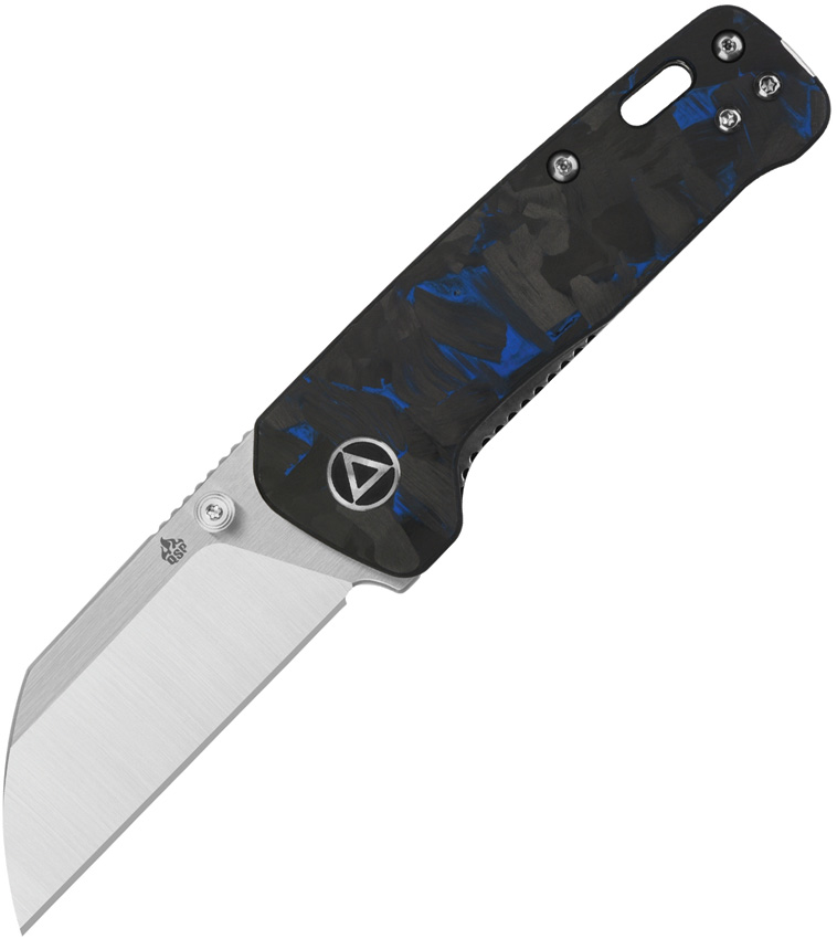 QSP Knife Mini Penguin Linerlock Blue CF (2.25")