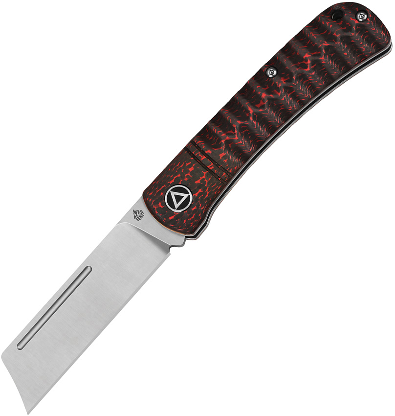 QSP Knife Hedgehog Slip Joint Red CF