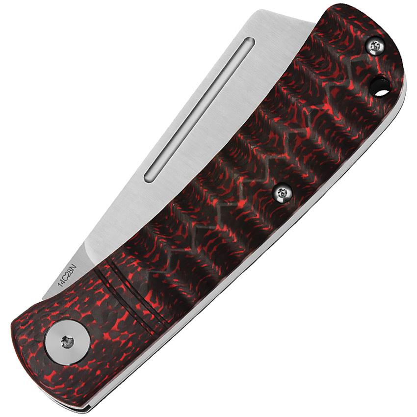 QSP Knife Hedgehog Slip Joint Red CF