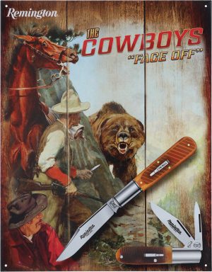 Remington Cowboy Tin Sign