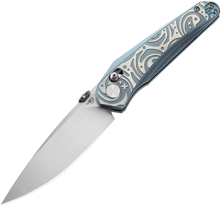 Bestech Mothus Bar Lock Knife Blue/Silver (3.5")