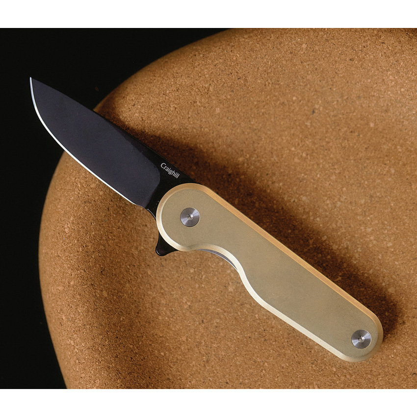 Craighill Rook , Craighill Rook Framelock Brass Knife (2.25")