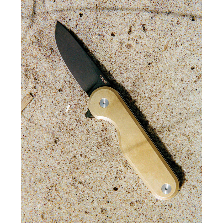 Craighill Rook Framelock Brass Knife (2.25") Craighill Rook Framelock Brass Knife (2.25")