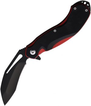 Cuma Survival School BAMF Linerlock Black/Red G10 (3″)