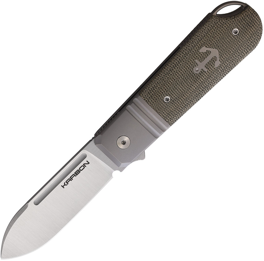 KARBON Ahoy ,KARBON Ahoy Framelock Knife,KARBON Ahoy Framelock Knife Green Mic (3.13")