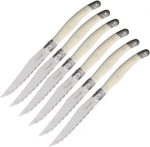 Laguiole 6 pc Steak Knife Set White (4.5″)